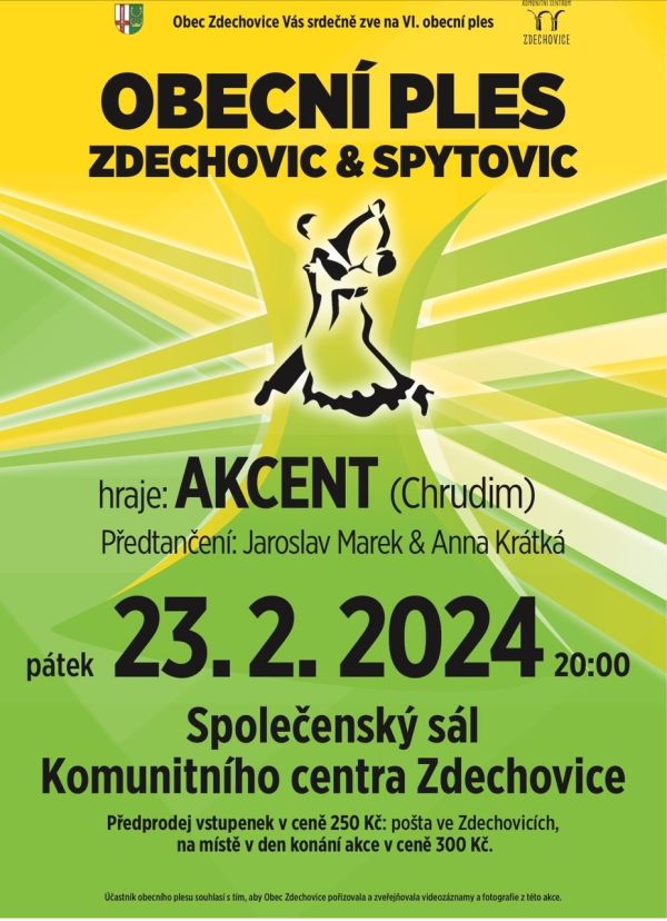 Plakát ples 23.2.2024