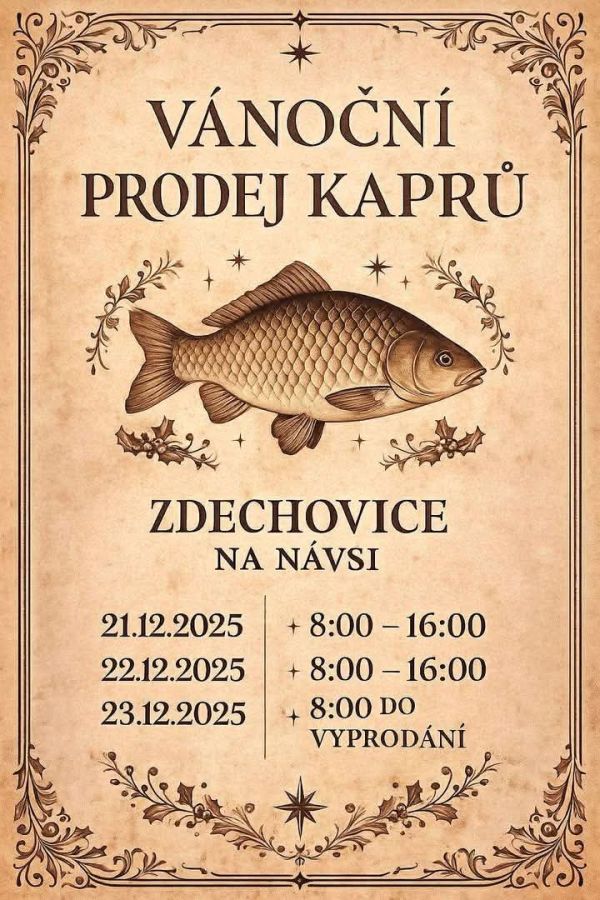 Prodej kaprů 2025 náves