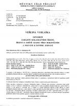 VEŘEJNÁ VYHLÁŠKA Oznámení zahájení kolaudačního řízení, řízení o změně stavby před dokončením a pozvání k ústnímu jednání