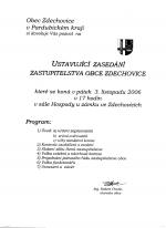 Pozvánka na ustavující zasedání zastupitelstva obce