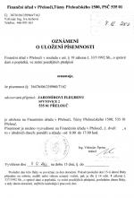 doručení písemnosti veřejnou vyhláškou