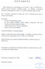 Oznámení záměru - prodej bytu