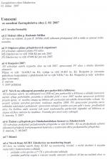 Usnesení Zastupitelstva obce Zdechovice č. 1/2007