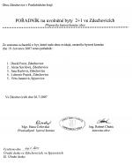 Pořadník na uvolněné byty 2+1 ve Zdechovicích