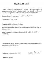 Oznámení záměru - prodej stavebních pozemků Spytovice