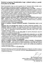 Grantové programy Pk na rok 2008