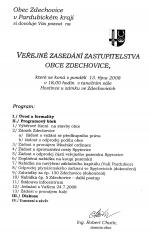Pozvánka na zastupitelstvo 13.10.2008