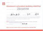Přerušení dodávky elektřiny 072009