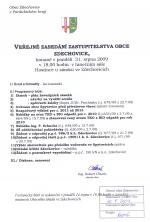 Pozvánka na jednání ZO 31082009