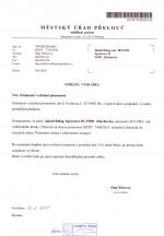 Oznámení o uložení písemnosti Jakub Balog