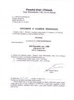 Oznámení o uložení písemnosti 20102010