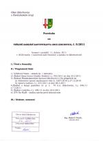 Veřejné zasedání zastupitelstva obce 11.4.2011