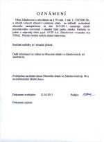 Zveřejnění prodeje pozemku  81-29 Zdechovice