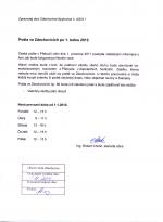 Provoz pošty ve Zdechovicích po 1.lednu 2012