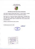 Vabídka dřeva v areálu zámeckého parku