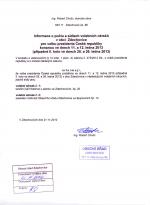 Informace o počtu a sídlech vol. okrsků