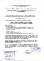Oznámení o době a místě konání voleb do PS PČR 2013