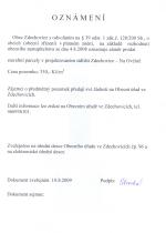 Zveřejnění záměru prodeje parcel U Ovčína