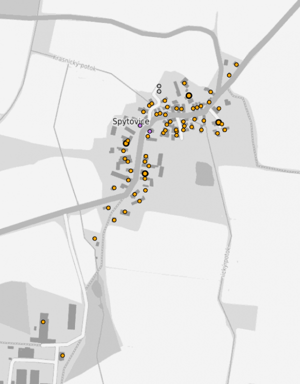 Mapa Spytovice
