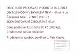 Prodej plechů 26.1.2013