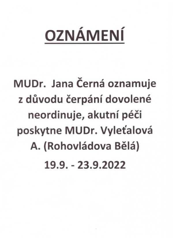 Oznámení 1