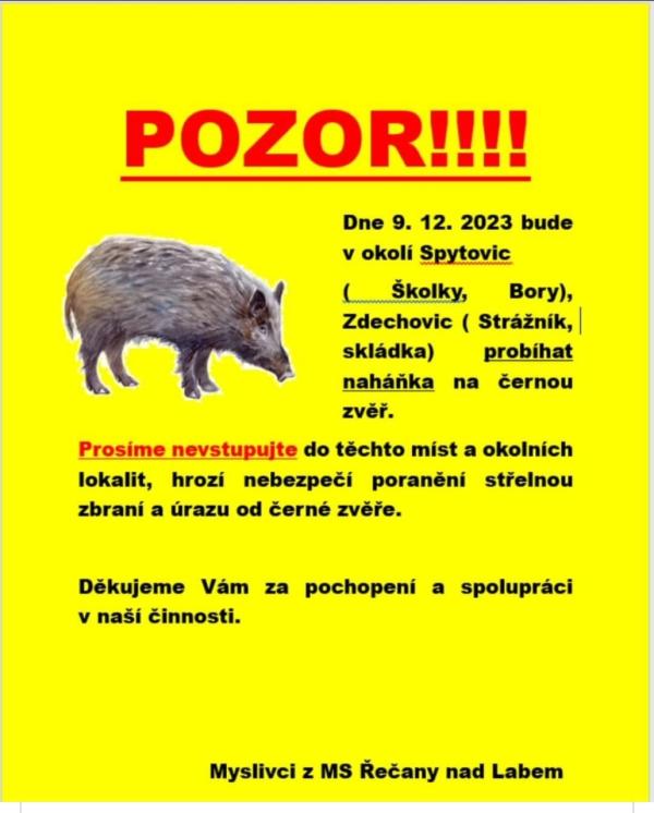 Naháňka zvěře 9.12.2023