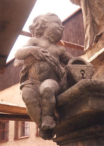 Detail sochy sv. Jana z Nepomuku