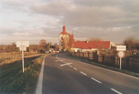 Vjezd do obce od Kutné Hory